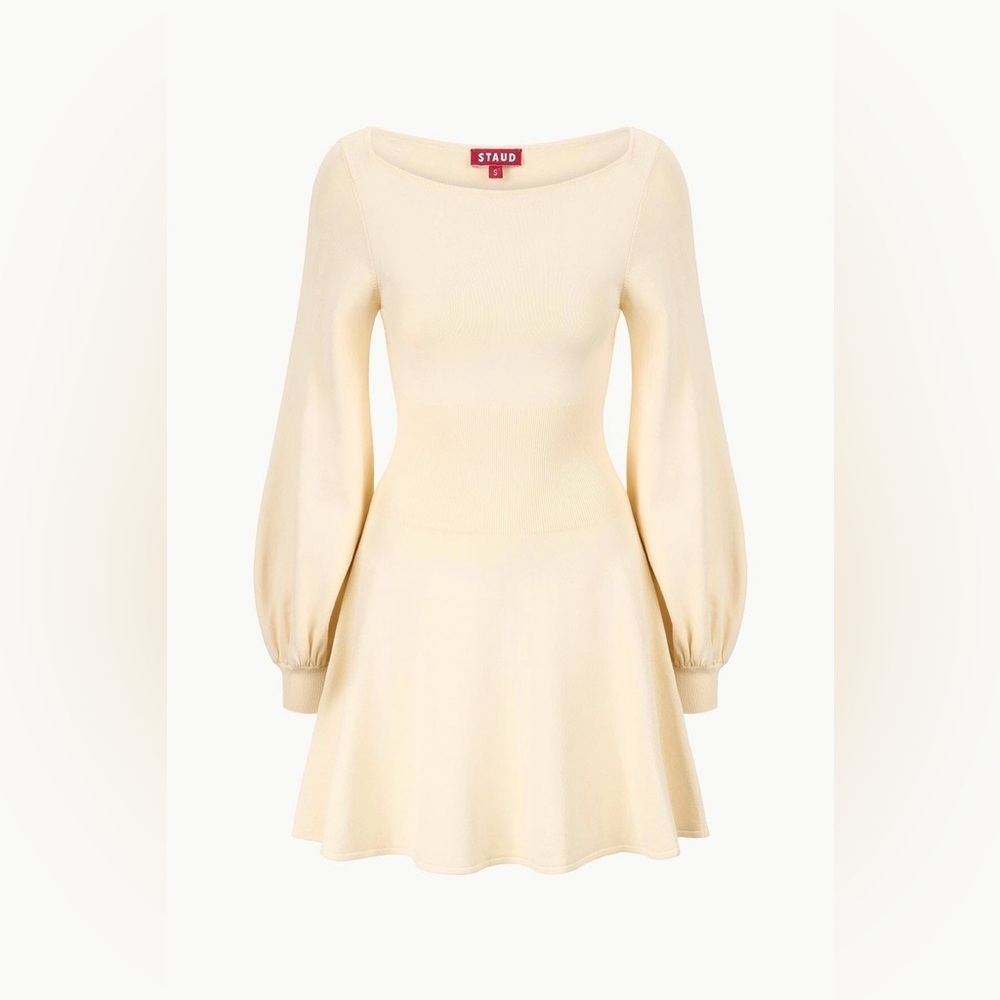 NEW NWT STAUD CLAUDE DRESS IN BUTTERCREAM